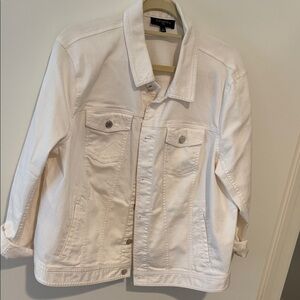 Talbots Cream Denim Jacket